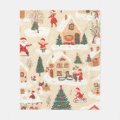 Woodland kerstpatroon (19) Fleece Deken (Voorkant)