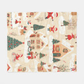 Woodland kerstpatroon (19) Fleece Deken (Voorkant (Horizontaal))