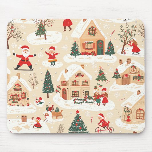 Woodland kerstpatroon (19) Muismat (Voorkant)