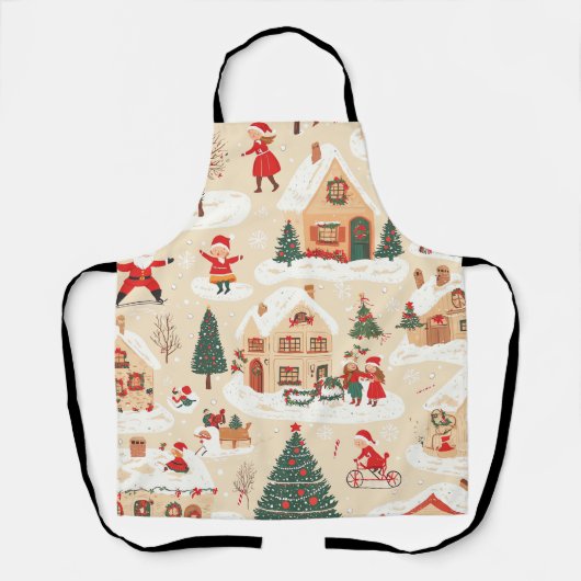 Woodland kerstpatroon (19) Schort (Voorkant)