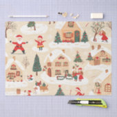 Woodland kerstpatroon (19) Tissuepapier (Craft)