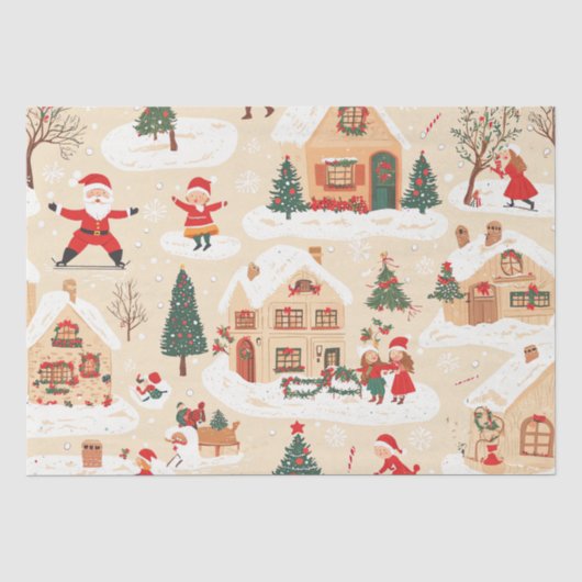 Woodland kerstpatroon (19) Tissuepapier (Voorkant)
