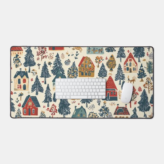  Woodland Kerstpatroon (20) Bureaumat (Keyboard & Muis)