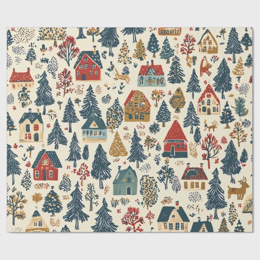  Woodland Kerstpatroon (20) Cadeaupapier (Vlak)