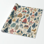  Woodland Kerstpatroon (20) Cadeaupapier (Uitgerold)