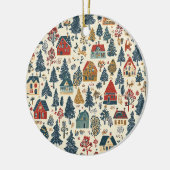  Woodland Kerstpatroon (20) Keramisch Ornament (Links)