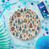 Woodland Kerstpatroon (20) Papieren Bordje (Feest)