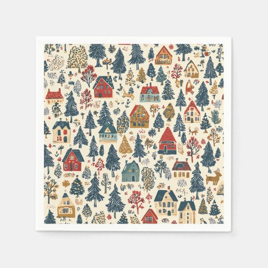  Woodland Kerstpatroon (20) Servet (Voorkant)