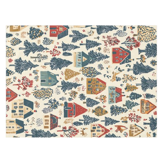  Woodland Kerstpatroon (20) Tafelkleed (Voorkant (Horizontaal))