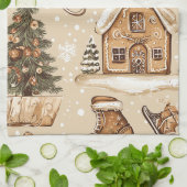  Woodland Kerstpatroon (3) Theedoek (Gevouwen)