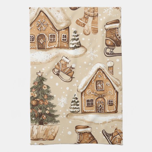  Woodland Kerstpatroon (3) Theedoek (Verticaal)