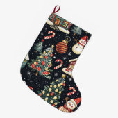  Woodland Kerstpatroon (5) Grote Kerstsok (Voorkant (Hangend))