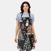  Woodland Kerstpatroon (5) Schort (Gedragen)