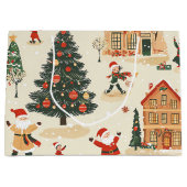  Woodland kerstpatroon (8) Groot Cadeauzakje (Voorkant)