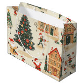  Woodland kerstpatroon (8) Groot Cadeauzakje (Achterkant Gekanteld)