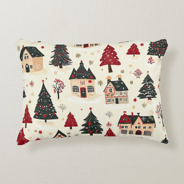  Woodland Kerstpatroon (9) Accent Kussen (Voorkant)