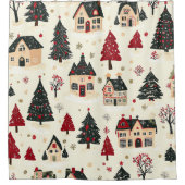  Woodland Kerstpatroon (9) Douchegordijn (Voorkant)