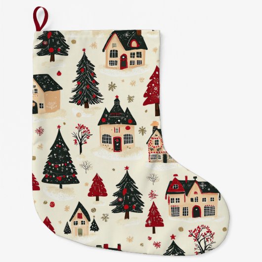  Woodland Kerstpatroon (9) Grote Kerstsok (Voorkant)