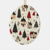  Woodland Kerstpatroon (9) Keramisch Ornament (Rechts)