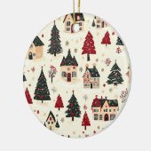  Woodland Kerstpatroon (9) Keramisch Ornament (Links)