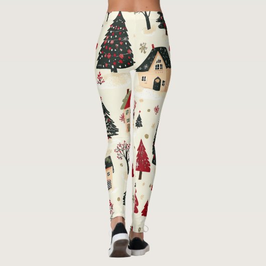  Woodland Kerstpatroon (9) Leggings (Achterkant)