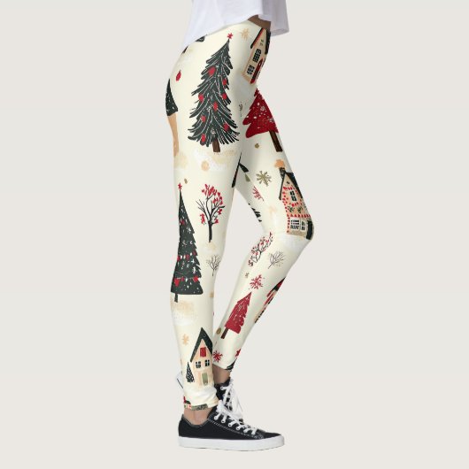  Woodland Kerstpatroon (9) Leggings (Rechts)