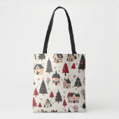 Woodland Kerstpatroon (9) Tote Bag (Voorkant)