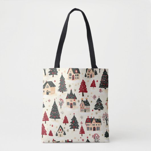  Woodland Kerstpatroon (9) Tote Bag (Voorkant)