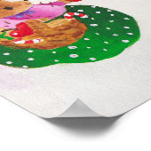 Woodland-kerstposter Poster (Hoek)