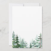 Woodland Kerstvakantie Bonfire Uitnodigen Kaart (Achterkant)