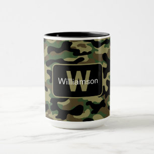 Woodland Khaki Camo Met Personalization Mok