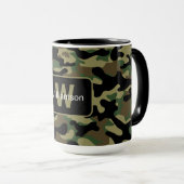 Woodland Khaki Camo Met Personalization Mok (Voorkant rechts)