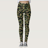 Woodland Khaki Camouflage Leggings (Voorkant)
