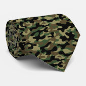 Woodland Khaki Camouflage Stropdas (Opgerold)