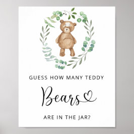 Woodland kleine beer raad hoeveel teddyberen po poster