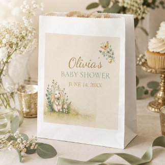 Woodland Konijn Baby Shower Favor Zakken Bedankzakje