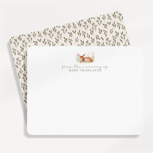 Woodland kwekerij fawn genderneutraal briefkaart