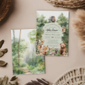Woodland Laat het avontuur beginnen Baby shower Kaart