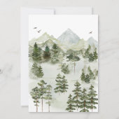 Woodland Laat het avontuur beginnen Baby shower Kaart (Achterkant)