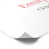 Woodland Ladybug Mushroom Baby shower Welkom Poster (Hoek)