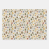 Woodland Lantern Winter Folk Pattern Inpakpapier Vel (Voorkant 2)