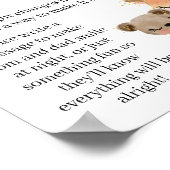 Woodland Late Night Diaper Baby shower game-teken Poster (Hoek)