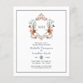 Woodland Laurel Crest Monogram Couples Shower Flyer (Voorkant)