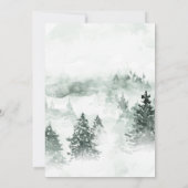 Woodland Laurel Crest Monogram Koppel Bruiloft Kaart (Achterkant)