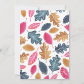 Woodland Leaf Pattern Thanksgiving Dinner Party Feestdagenkaart (Achterkant)