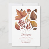 Woodland Leaf Thanksgiving of Friendsgiving Kaart (Voorkant)