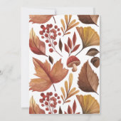Woodland Leaf Thanksgiving of Friendsgiving Kaart (Achterkant)