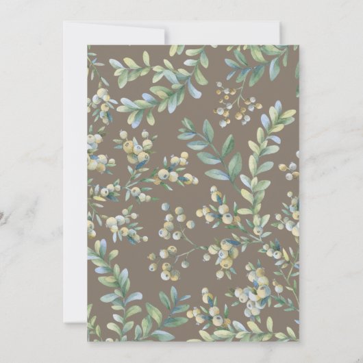 Woodland Leaves Baby shower Invitation Kaart (Achterkant)