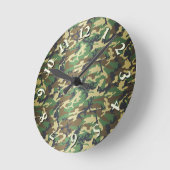 Woodland Leaves Camo Ronde Klok (Hoek)
