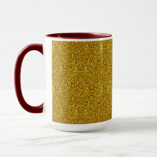 Woodland Leaves Gold Rabbit William Morris Pattern Mok